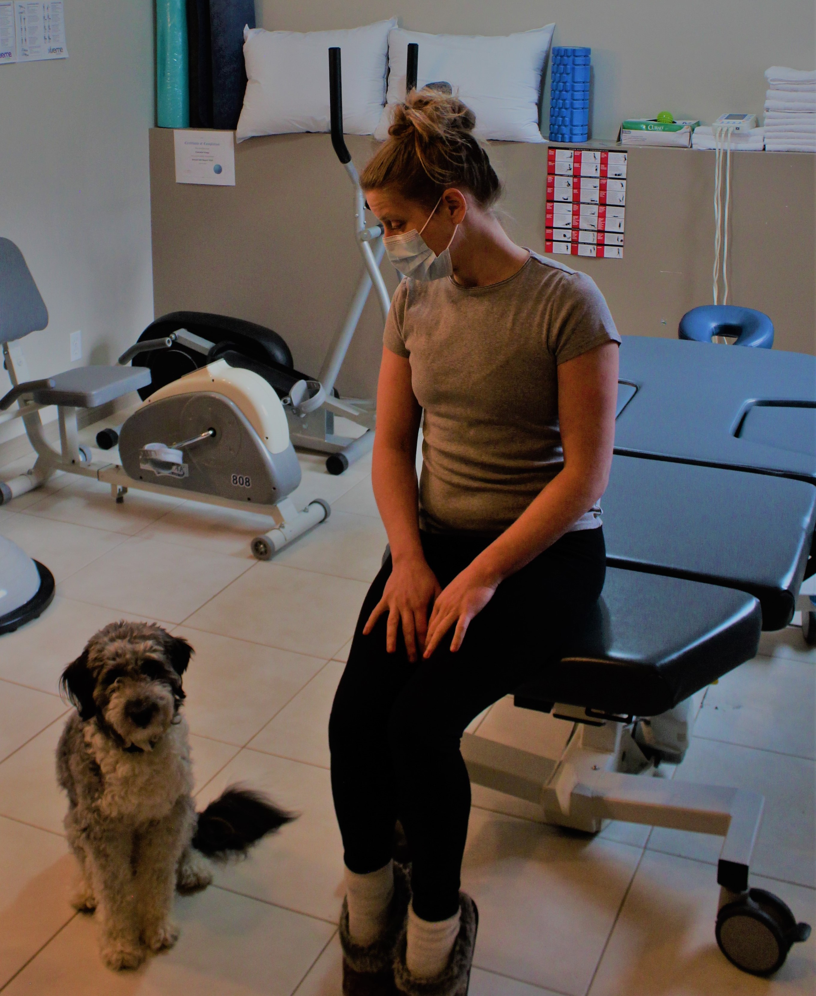 physiotherapist and her dog 